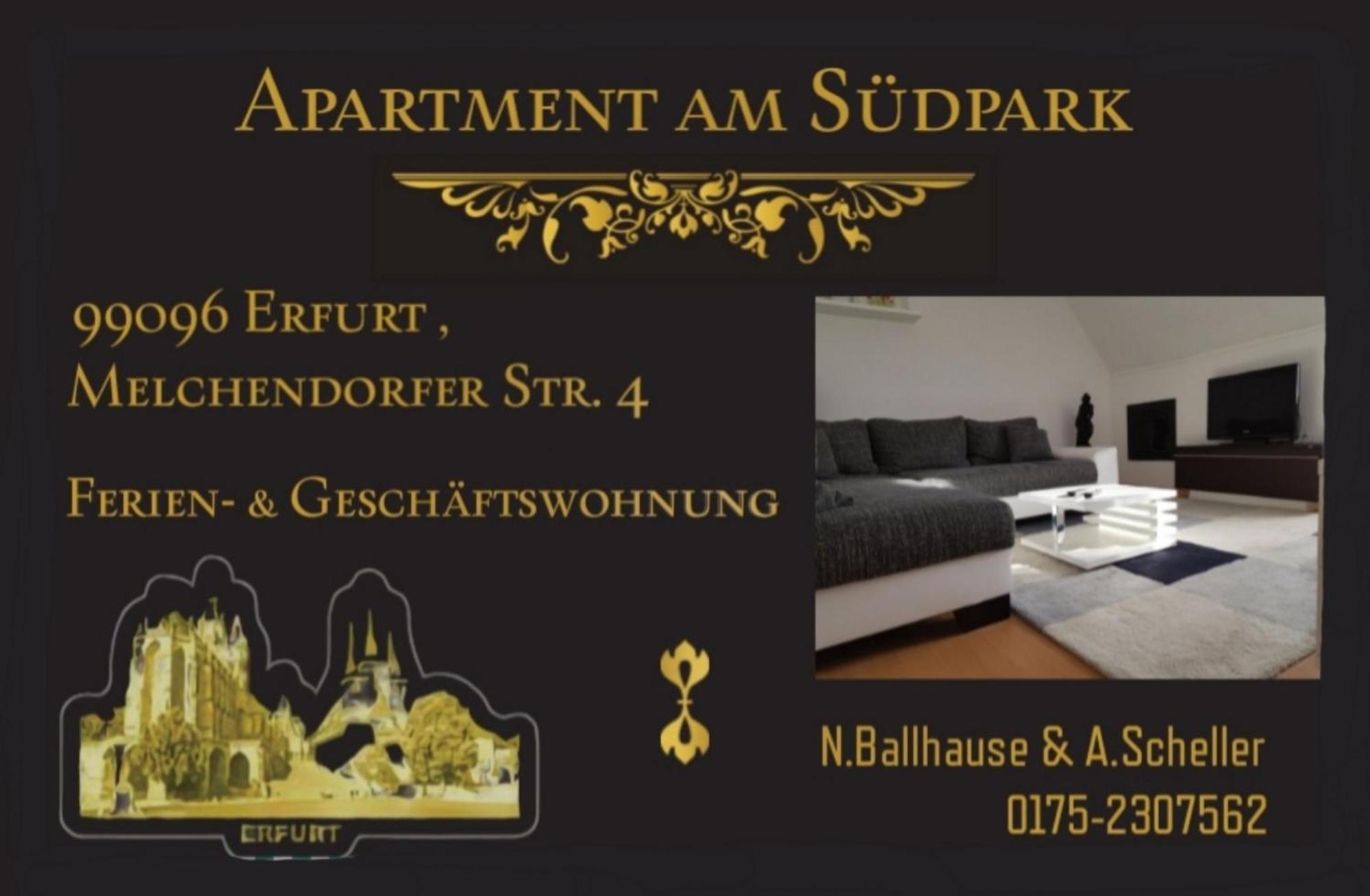 Apartment am Südpark Érfurt Exterior foto